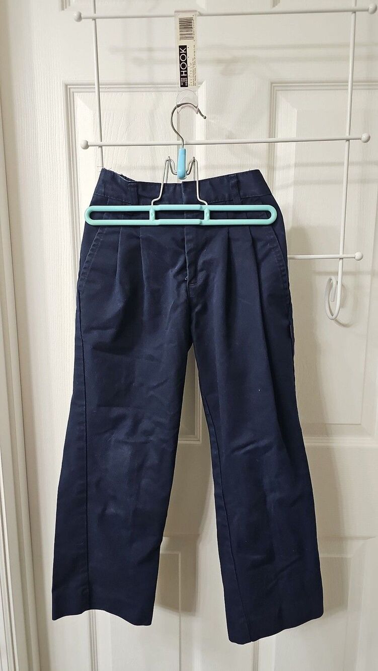Dennis Uniform Boys Navy Blue Pleated Twill School Uniform Pants Size 8